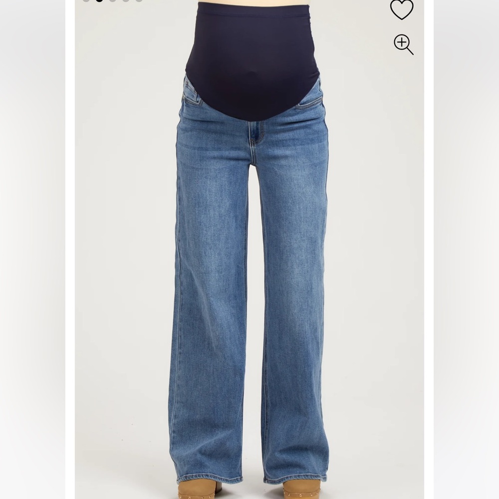 NWT Seraphine Wide Leg Mid Maternity Jeans